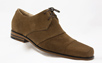 Businessschuh in cognacbraunem Wild-/Veloursleder