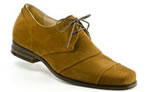 Businessschuh in cognacfarbenem Veloursleder