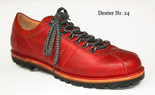 Dexter Sneaker braun mit rotem Streifen