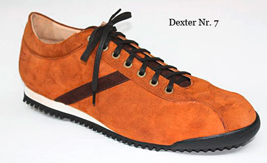 Dexter Sneaker hellbraun Veloursleder mit braunem Streifen